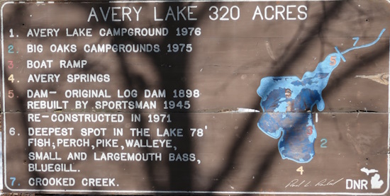 map of avery lake